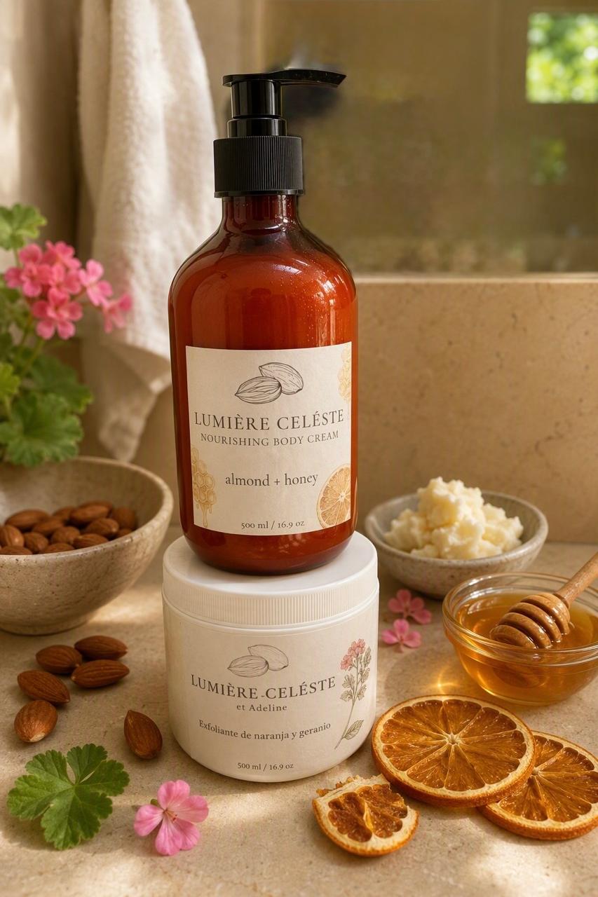 Kit Scrub (500G) + Crema Corporal artesanal Lumière de Celéste